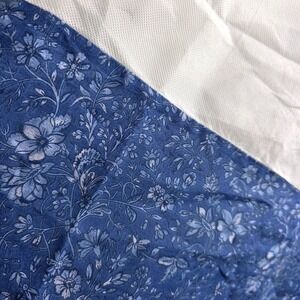 Laura Ashley Blue Floral Calico Bed Skirt Pleated Dust Ruffle Charlotte Twin
